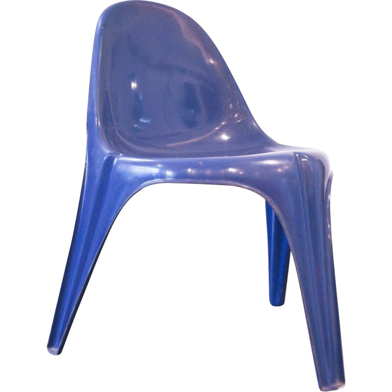Chaise tripode en fibre de verre - 1968