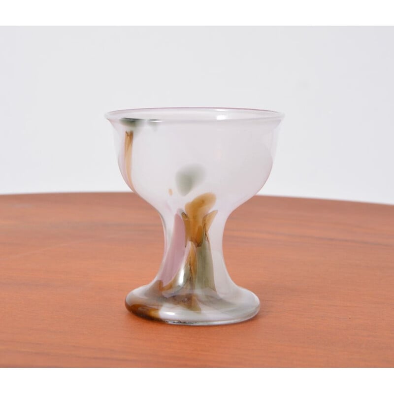 Vintage scandinavian glass cup for Holmegaard 1970