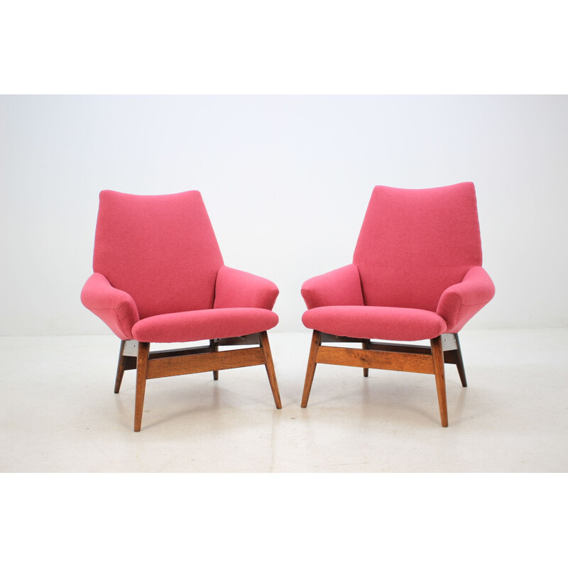 Set of 2 vintage 1950 Miroslav Navratil lounge chair
