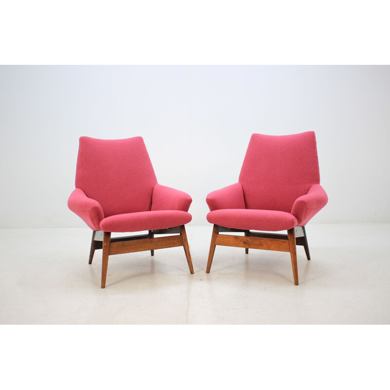 Set of 2 vintage 1950 Miroslav Navratil lounge chair