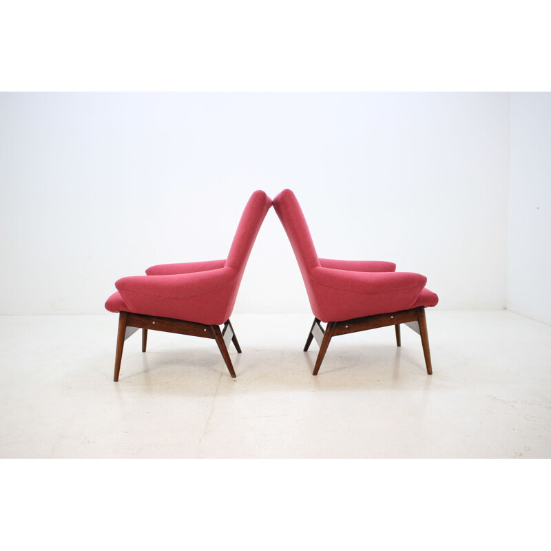 Set of 2 vintage 1950 Miroslav Navratil lounge chair