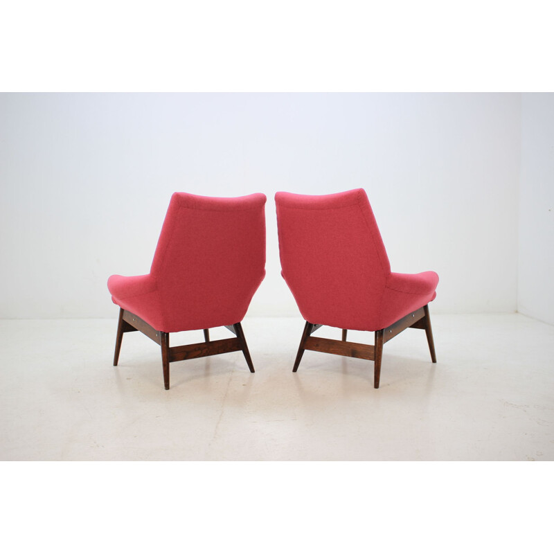 Set of 2 vintage 1950 Miroslav Navratil lounge chair