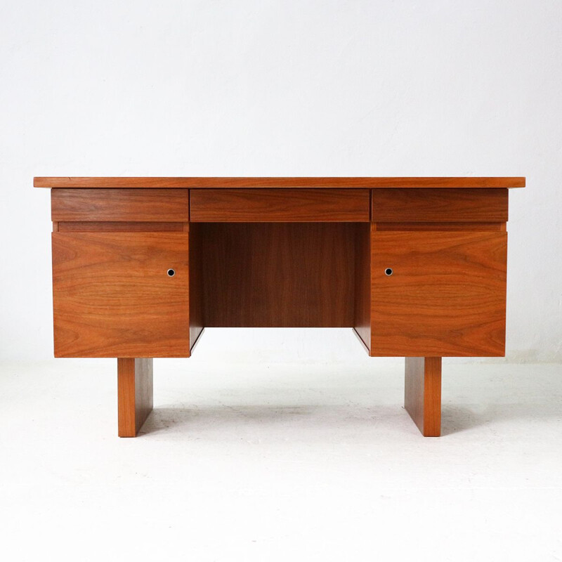 Vintage cubic walnut desk