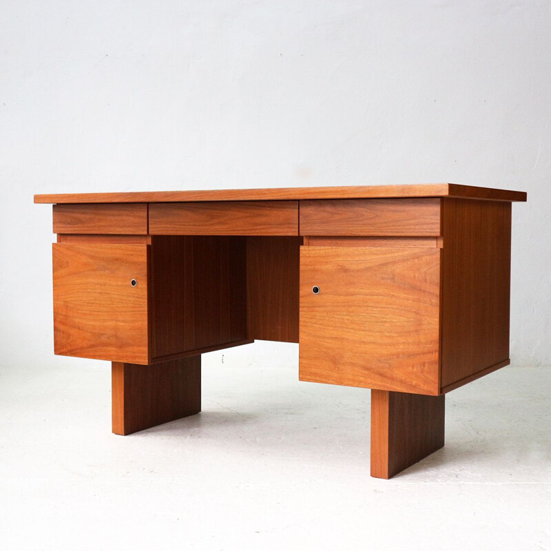 Vintage cubic walnut desk