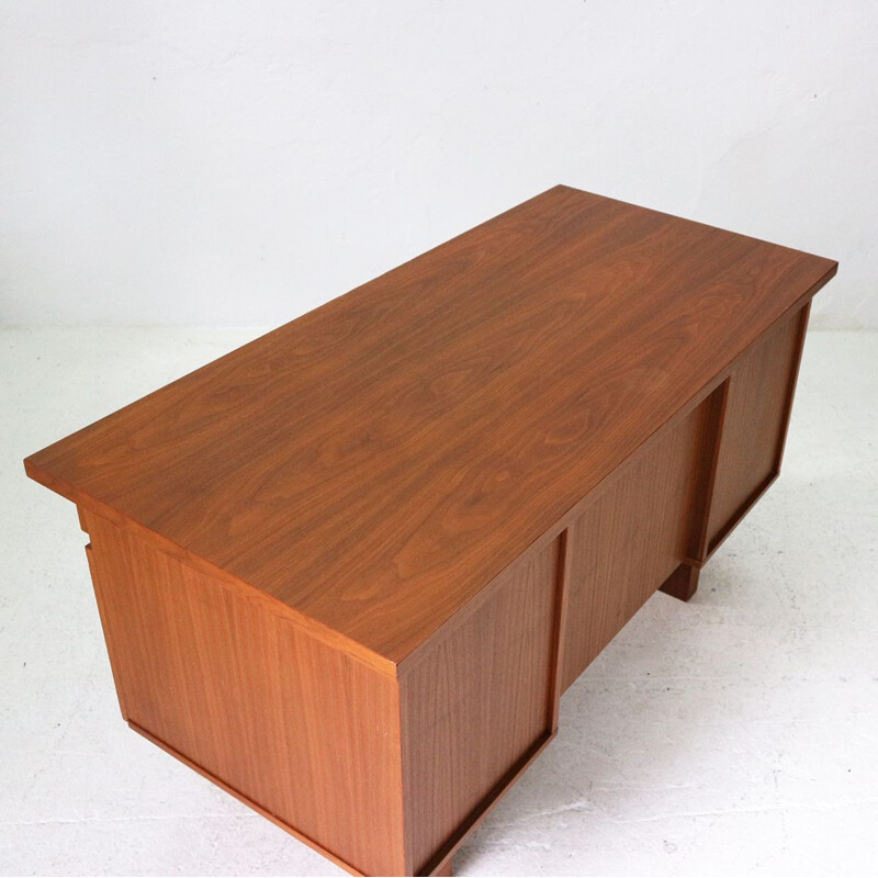 Vintage cubic walnut desk