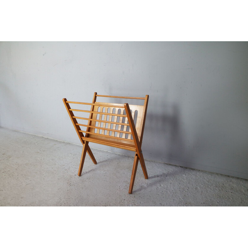 Vintage Dutch Cees Braakman magazine rack by Pastoe