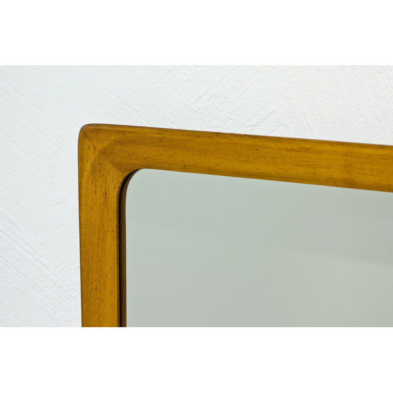 Vintage Swedish wall mirror in birch