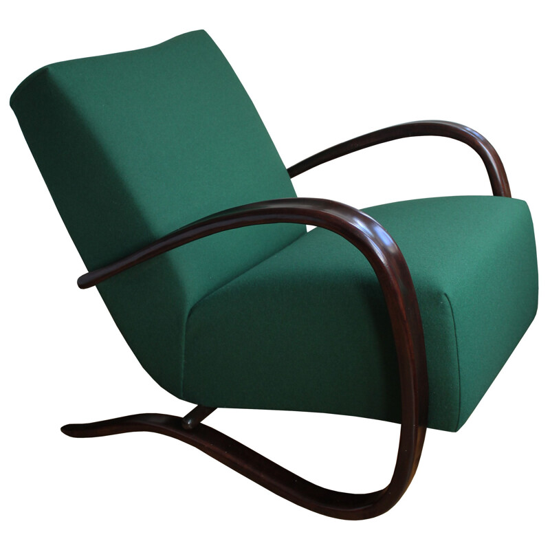 Vintage Czech H269 armchair by Jindrich Halabala for Up Brno