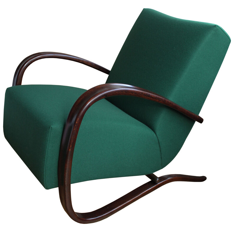 Vintage Czech H269 armchair by Jindrich Halabala for Up Brno