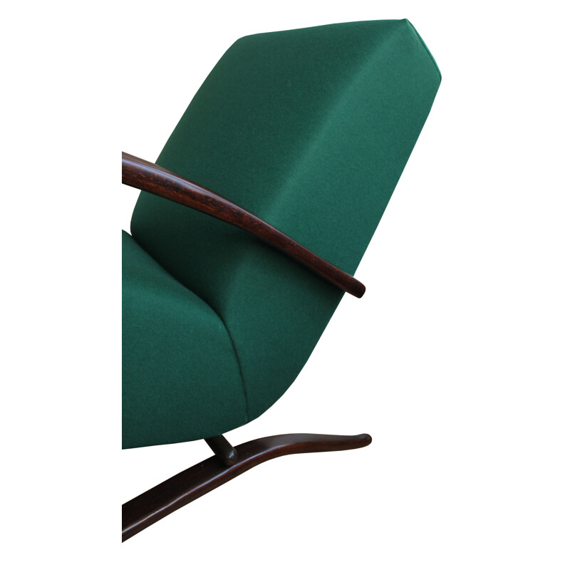 Vintage Czech H269 armchair by Jindrich Halabala for Up Brno