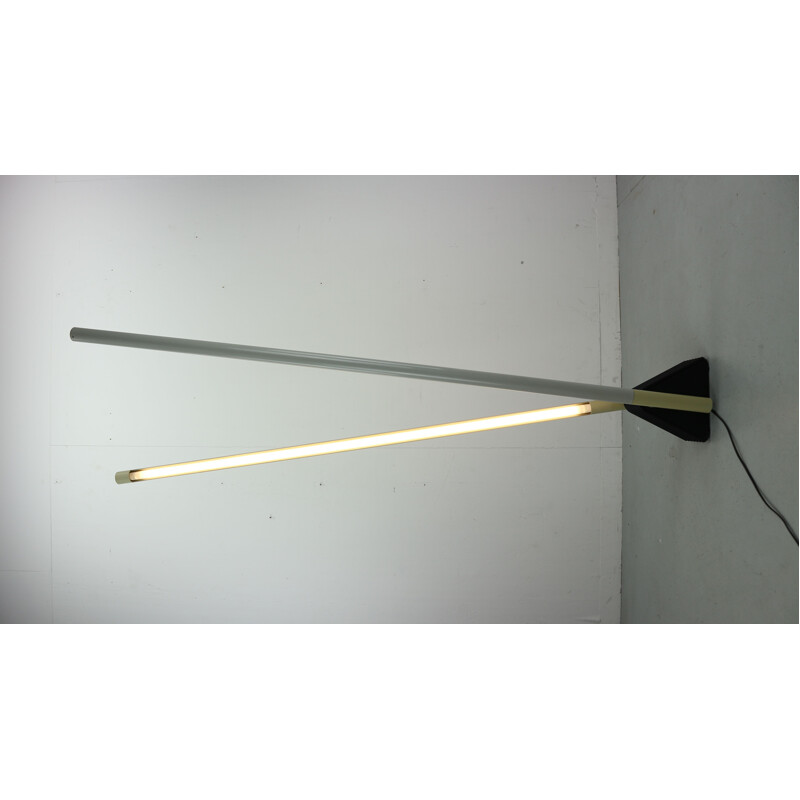 Vintage Sistema Flu floorlamp for Luci in iron and plastic 1980