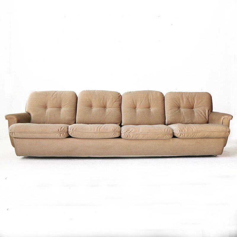 Vintage german sofa in beige fabric 1970