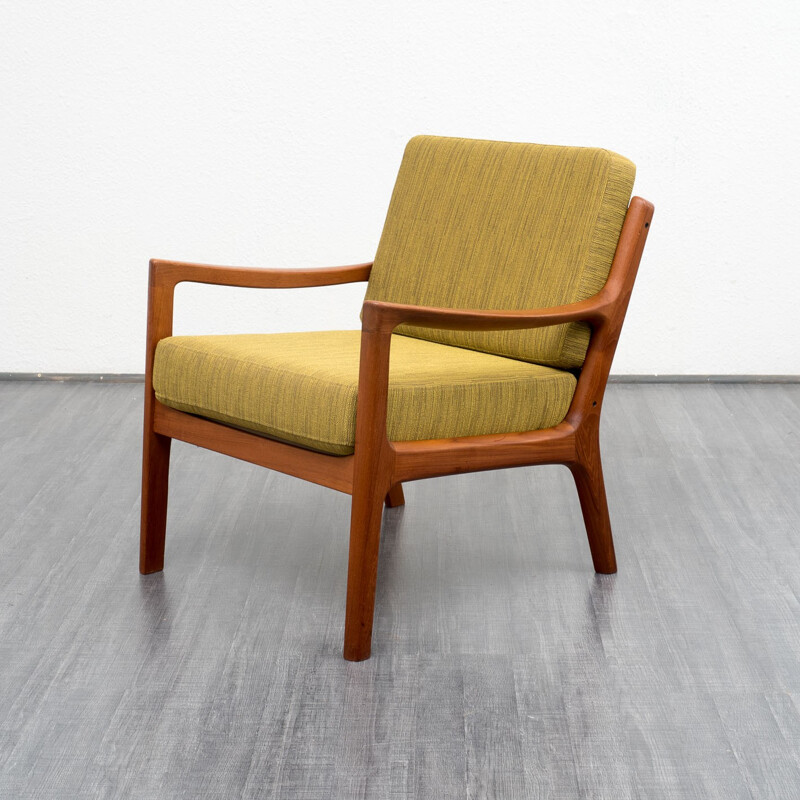 Armchair in teak and fabric, Ole WANSCHER - 1950s