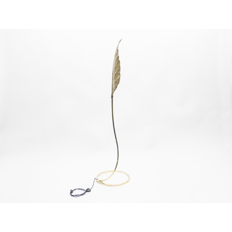 Rubharb floor lamp by Tommaso Barbi in brass