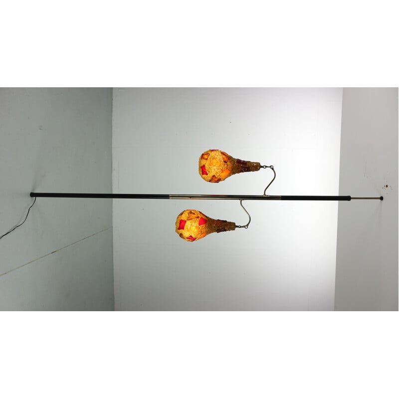 Lampadaire vintage multicolore