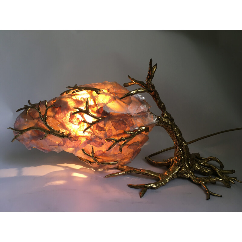 Lampe vintage en laiton par Richard Faure pour Maison Honoré
