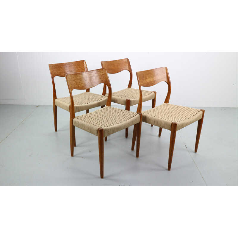 Set of 4 dining chairs by Niels O. Moller