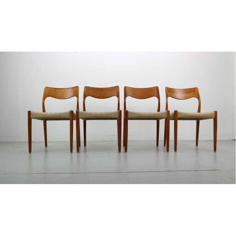 Set of 4 dining chairs by Niels O. Moller