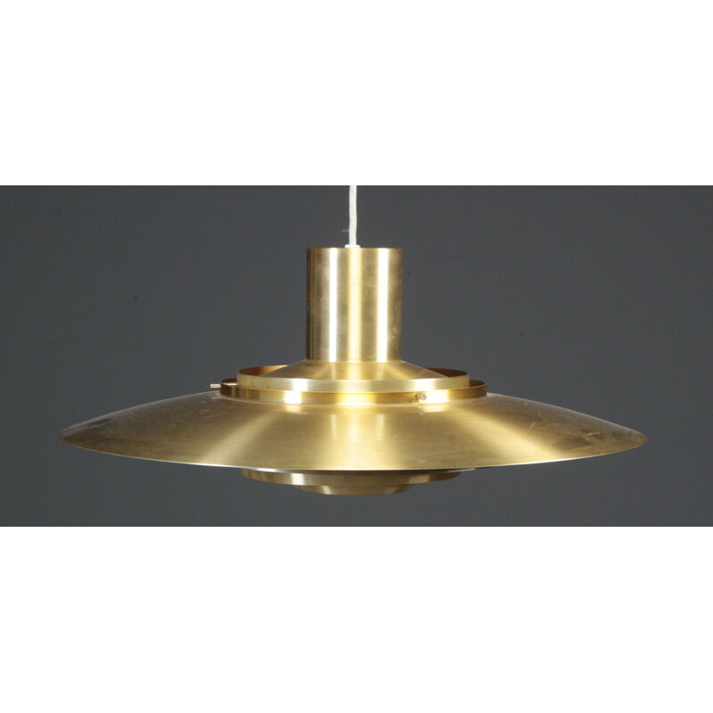 Vintage hanging lamp golden by Preben Fabricius and Jørgen Kastholm