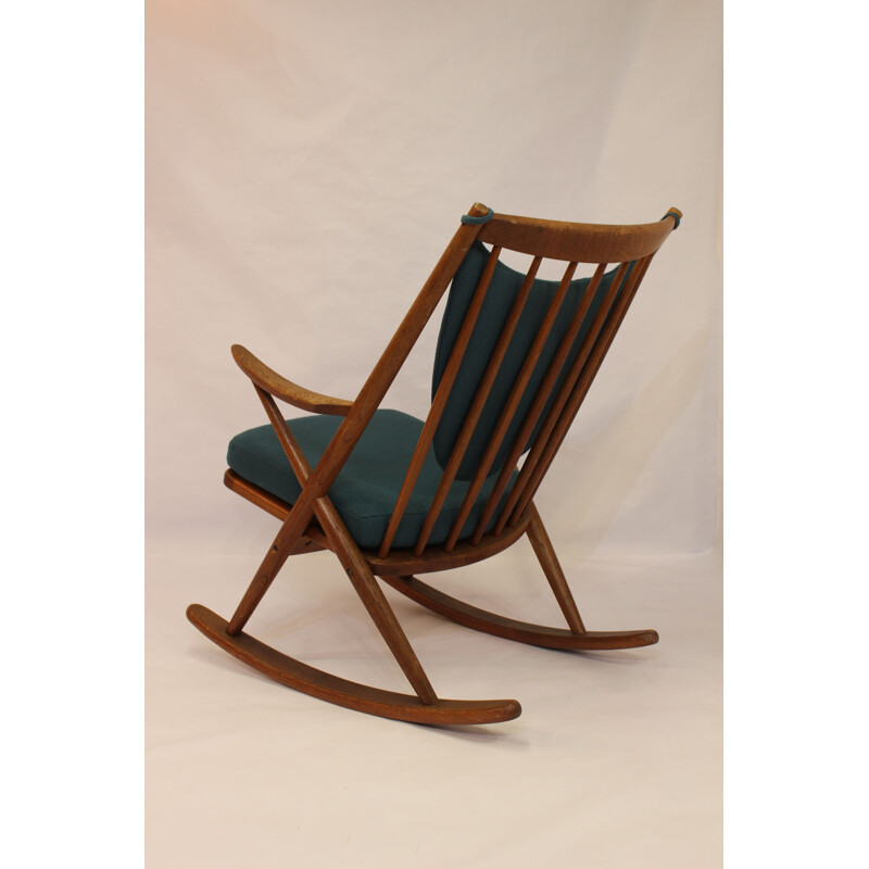 Rocking chair in teak by Frank Reenskaug