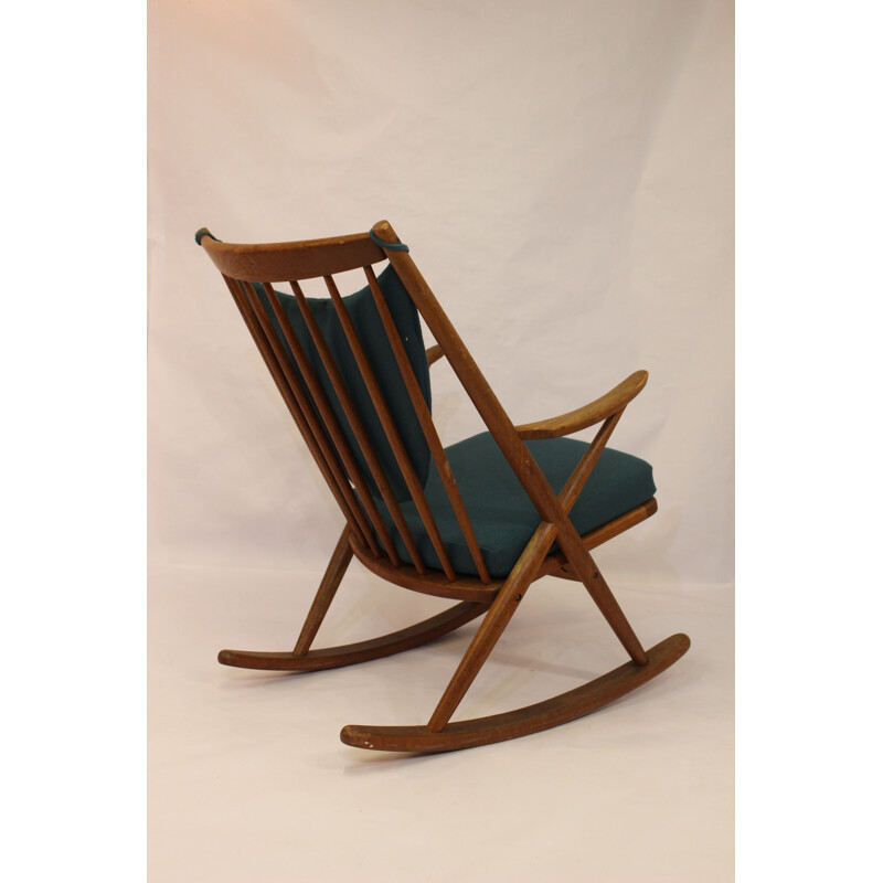 Rocking chair in teak by Frank Reenskaug