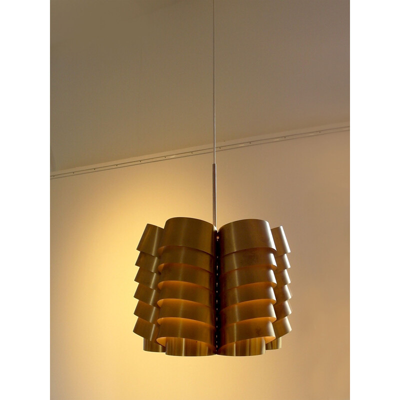 Brass pendant light by Hans-Agne Jakobsson