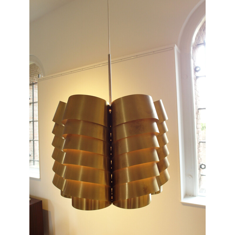 Brass pendant light by Hans-Agne Jakobsson