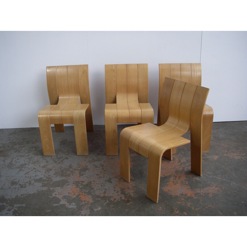 Set of 4 chairs vintage Gijs Bakker, Netherlands