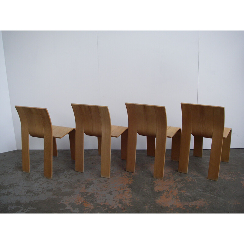 Set of 4 chairs vintage Gijs Bakker, Netherlands