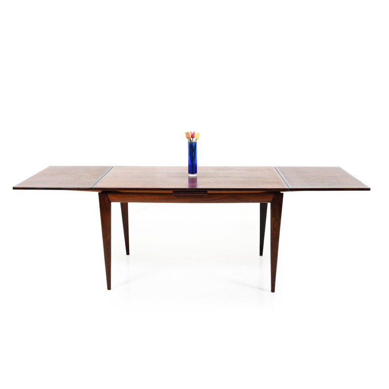 Extendable table in rosewood by Niels O. Moller