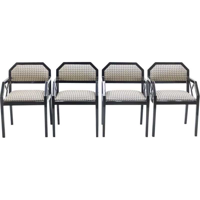 Set of 4 vintage chairs by Jean-Claude Mahey for Romeo Paris