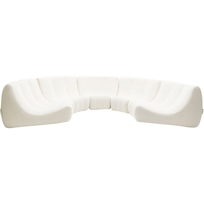 Gilda sofa in white fabric by Michel Ducaroy