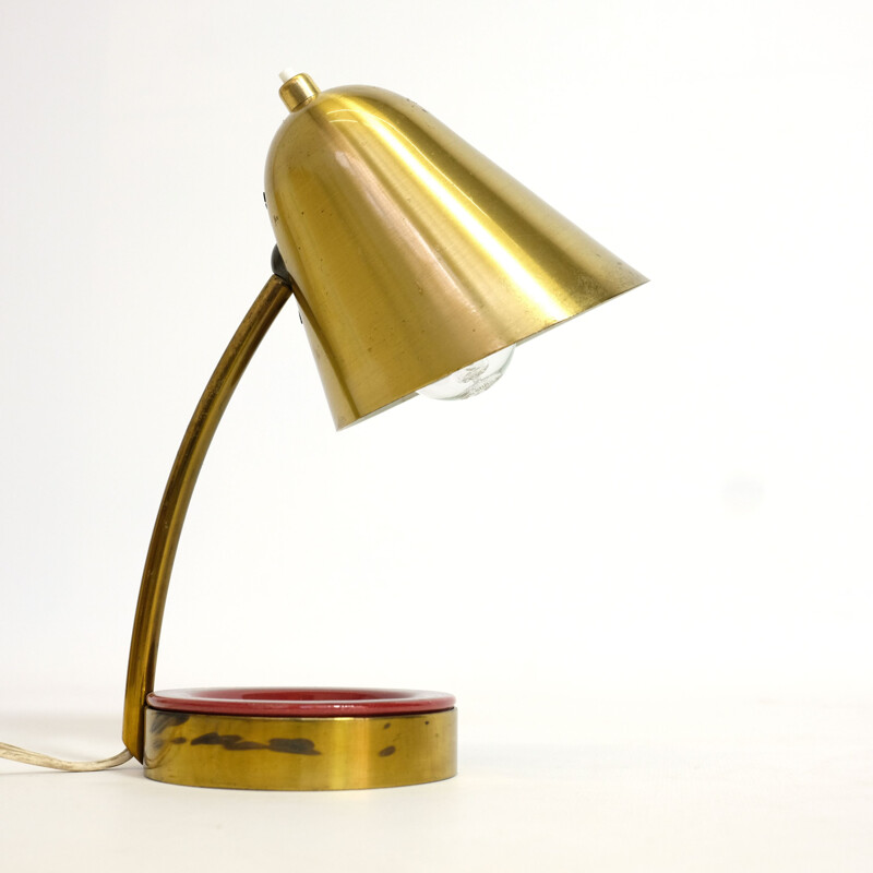 Lampe de table vintage en laiton