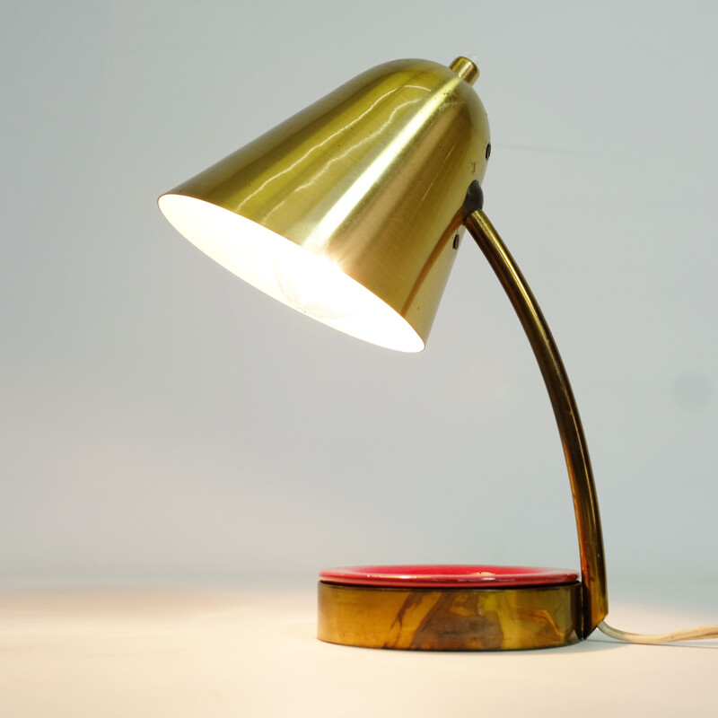 Lampe de table vintage en laiton
