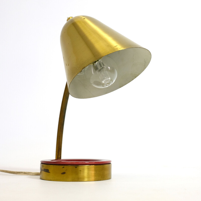 Lampe de table vintage en laiton