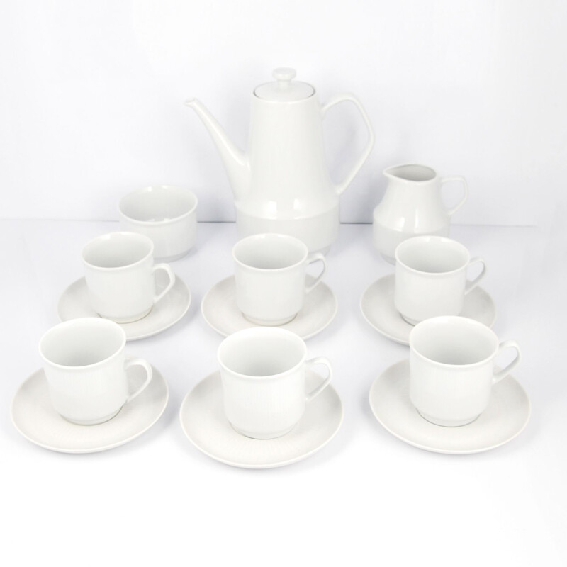 White coffee service in porcelain