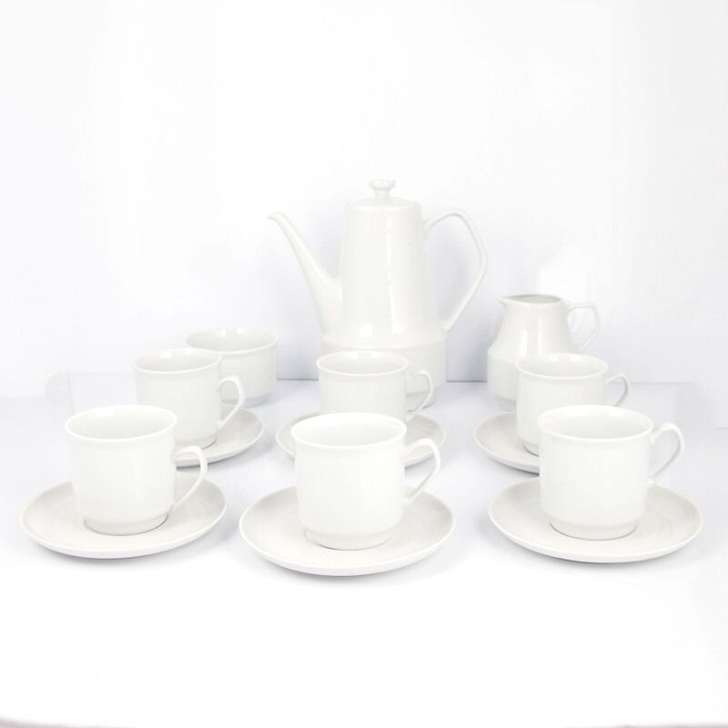 White coffee service in porcelain