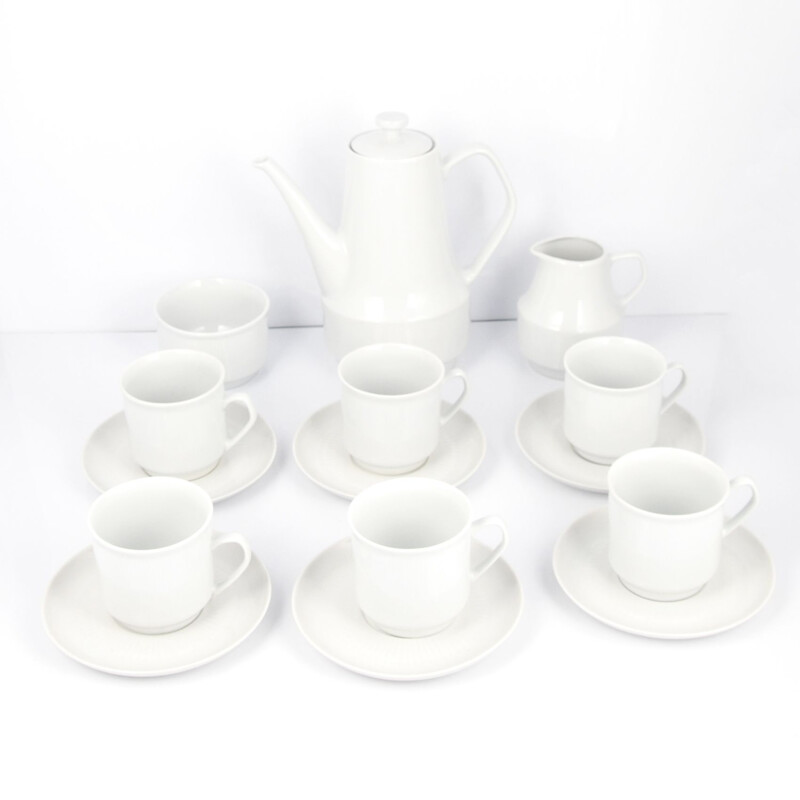 White coffee service in porcelain