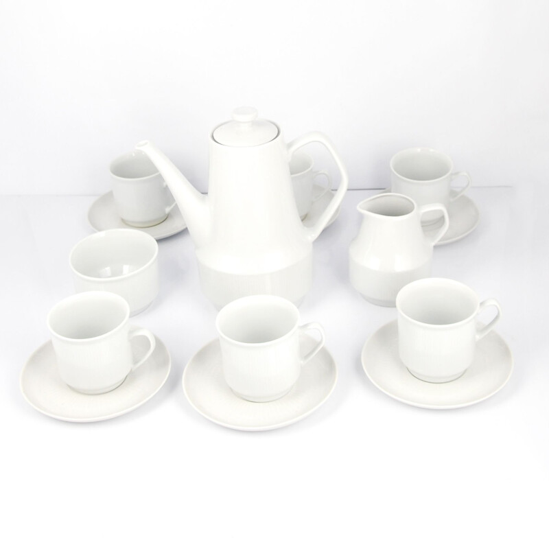 White coffee service in porcelain