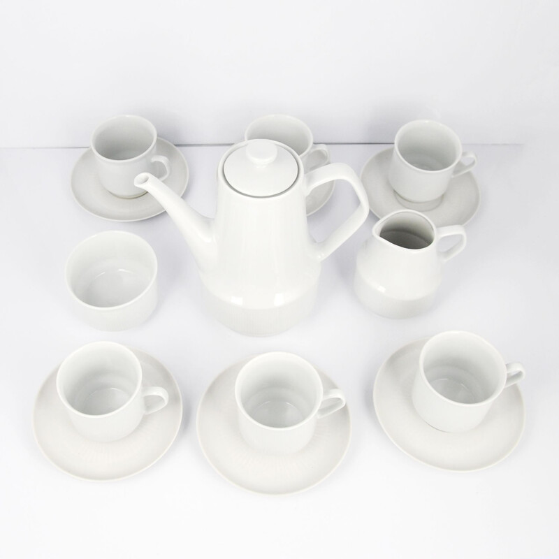 White coffee service in porcelain