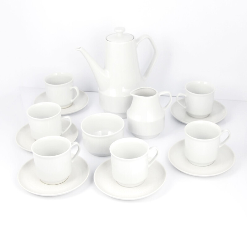 White coffee service in porcelain