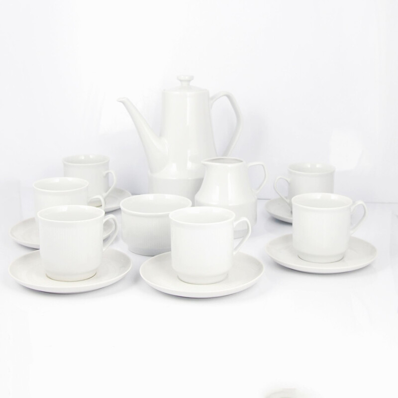 White coffee service in porcelain