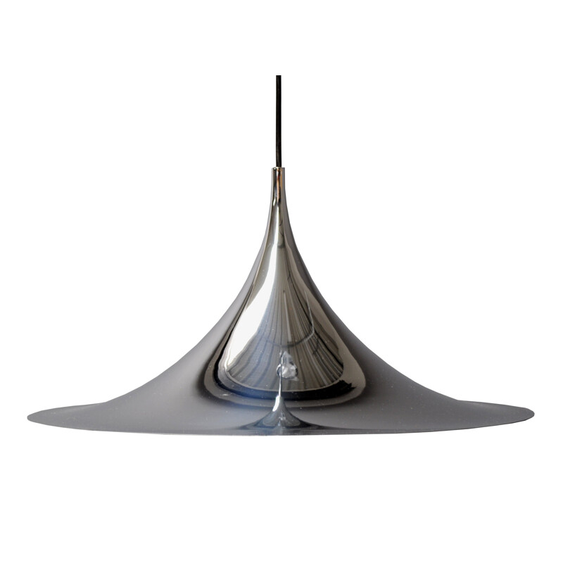 Semi pendant aluminum lamp, Claus BONDERUP & Torsten THORUP - 1960s 