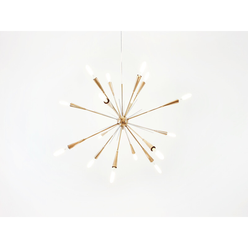 Vintage Sputnik golden pendant lamp