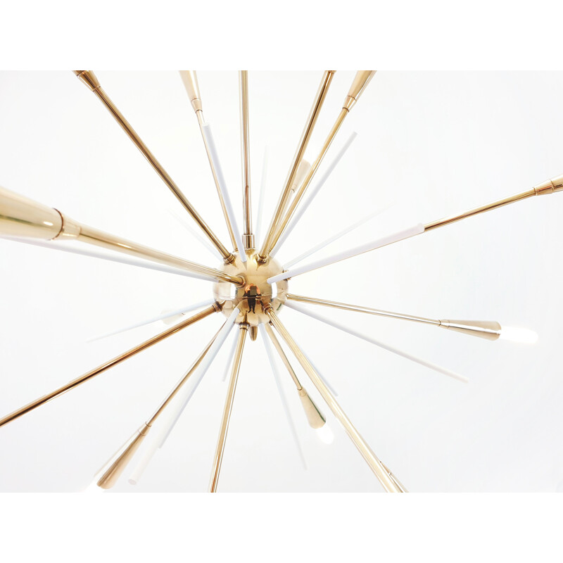 Vintage Sputnik golden pendant lamp