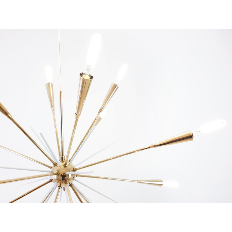 Vintage Sputnik golden pendant lamp