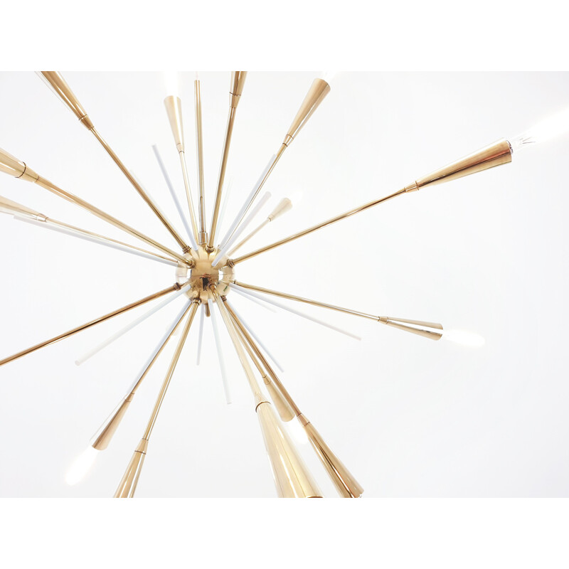 Vintage Sputnik golden pendant lamp