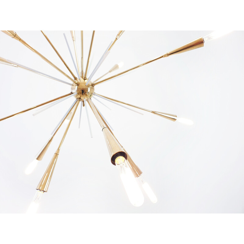 Vintage Sputnik golden pendant lamp