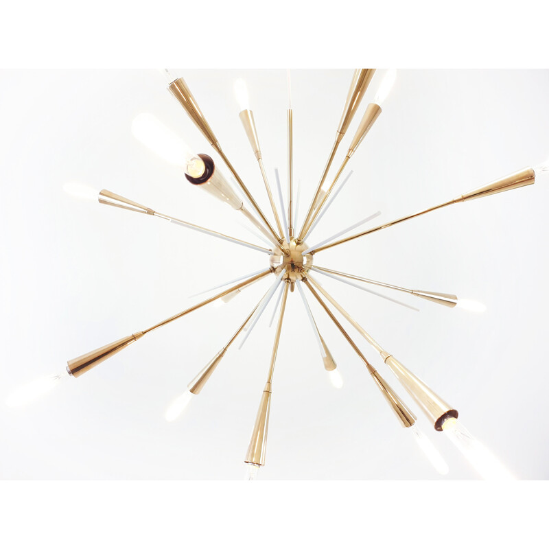 Vintage Sputnik golden pendant lamp