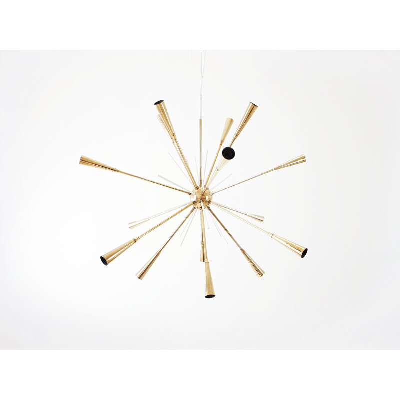 Vintage Sputnik golden pendant lamp